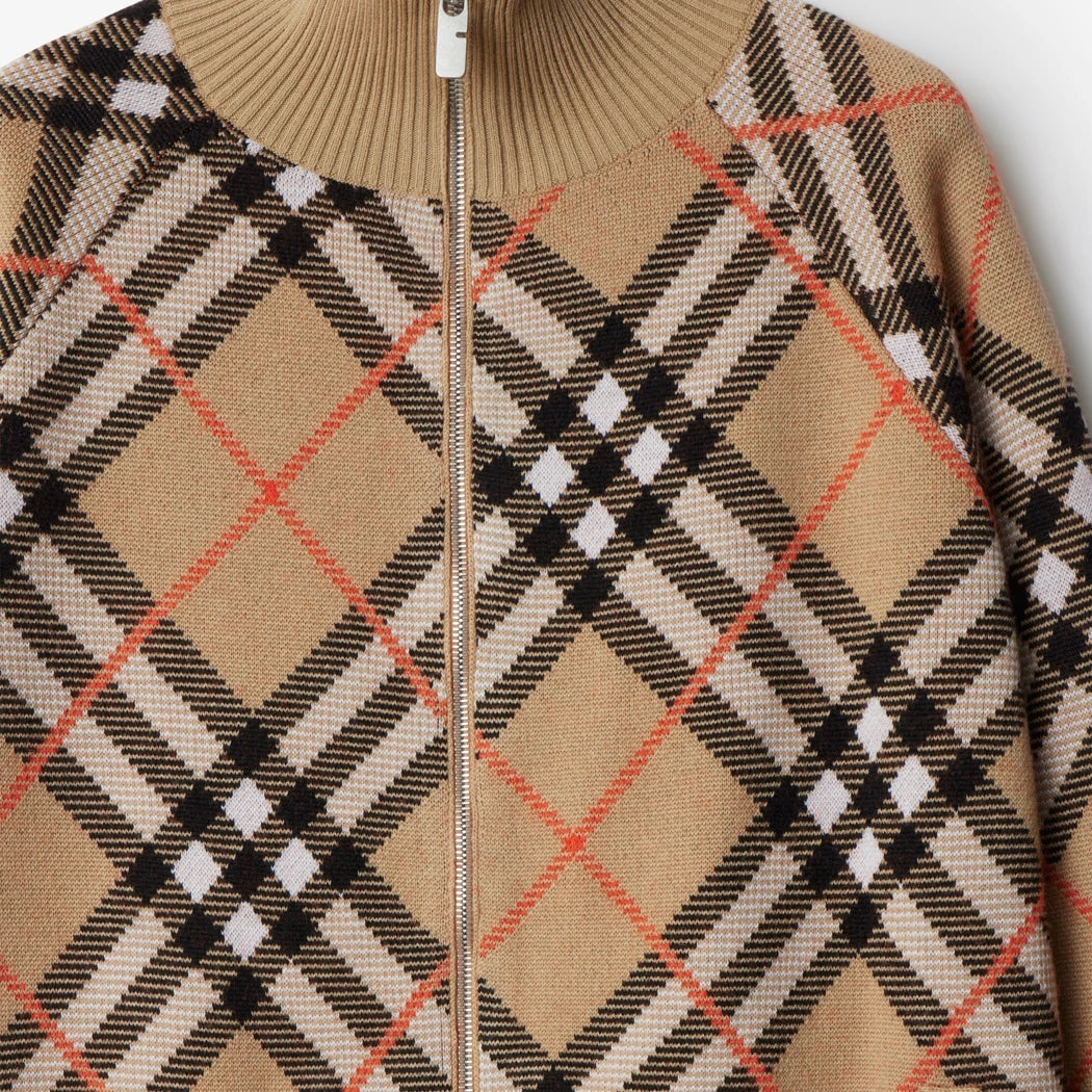 Check Wool Mohair Blend Jacket