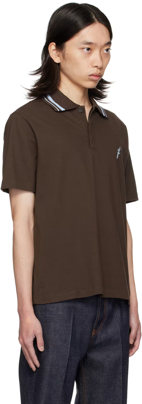 Ferragamo Brown Organic Cotton Polo