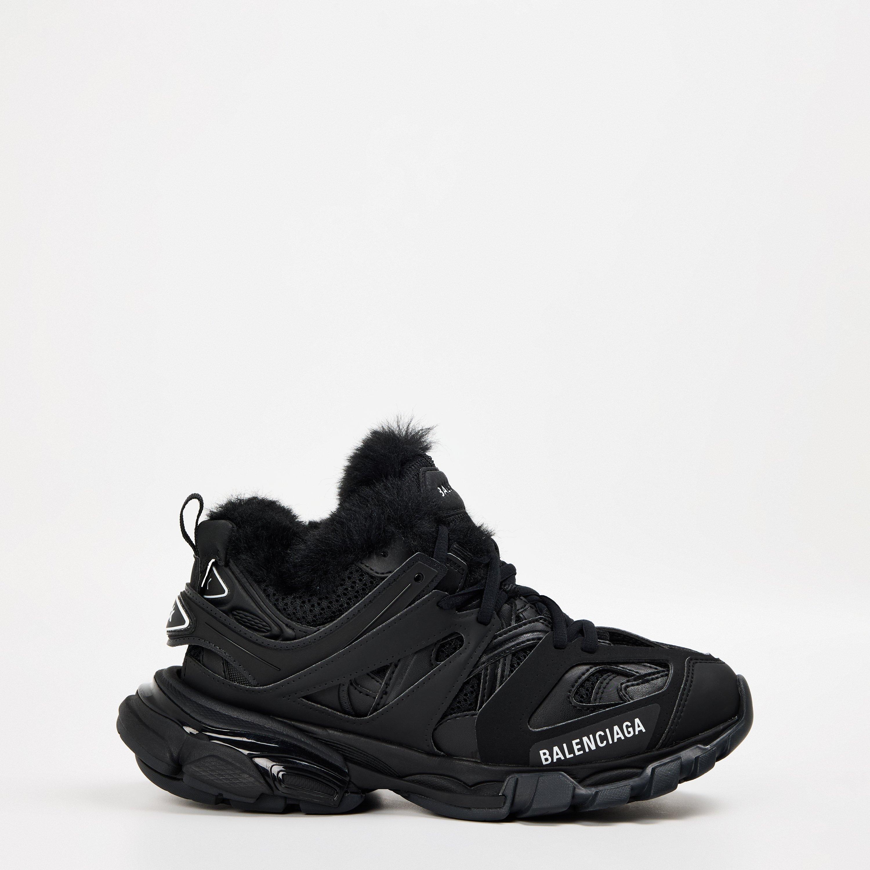 Faux Fur Track Trainers