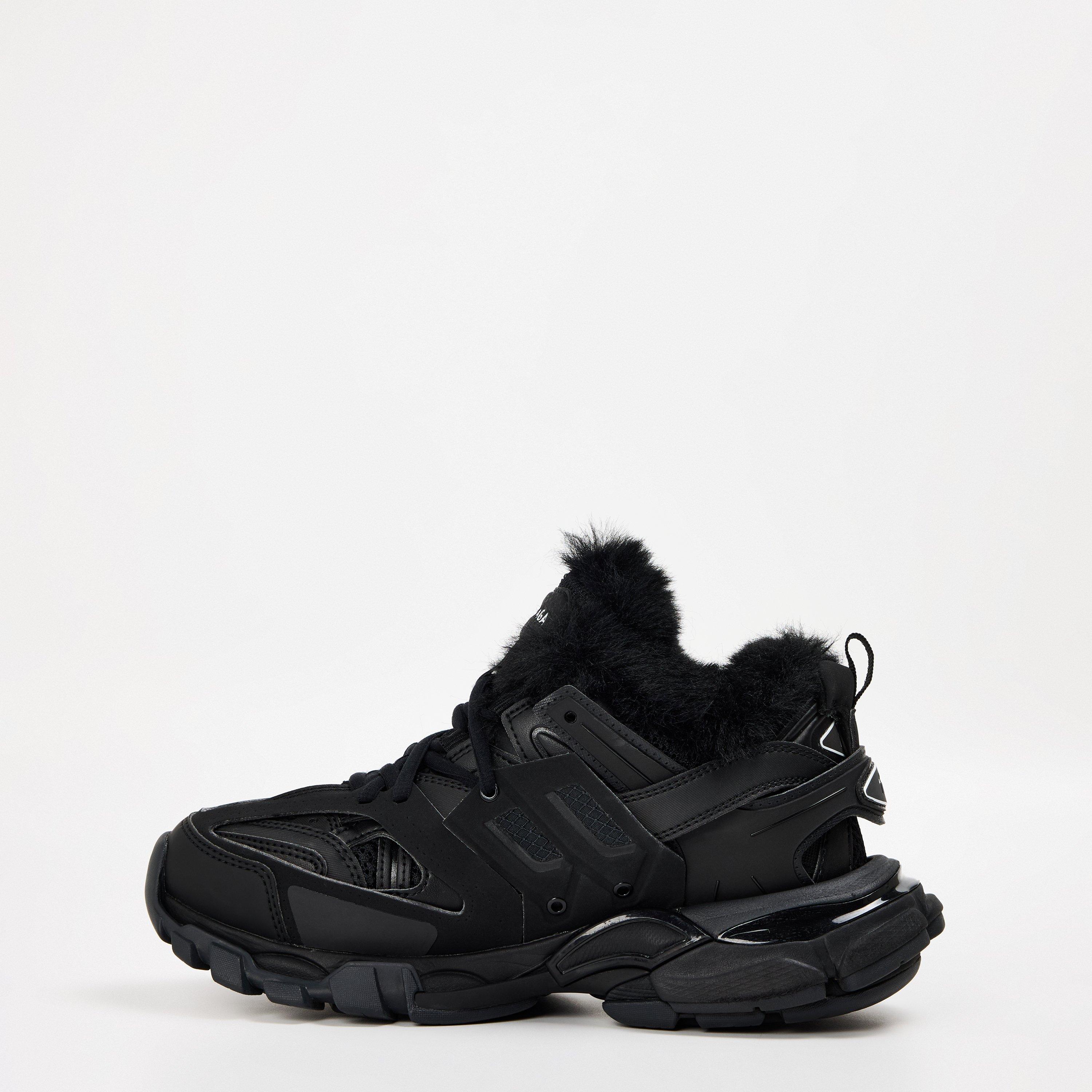 Faux Fur Track Trainers
