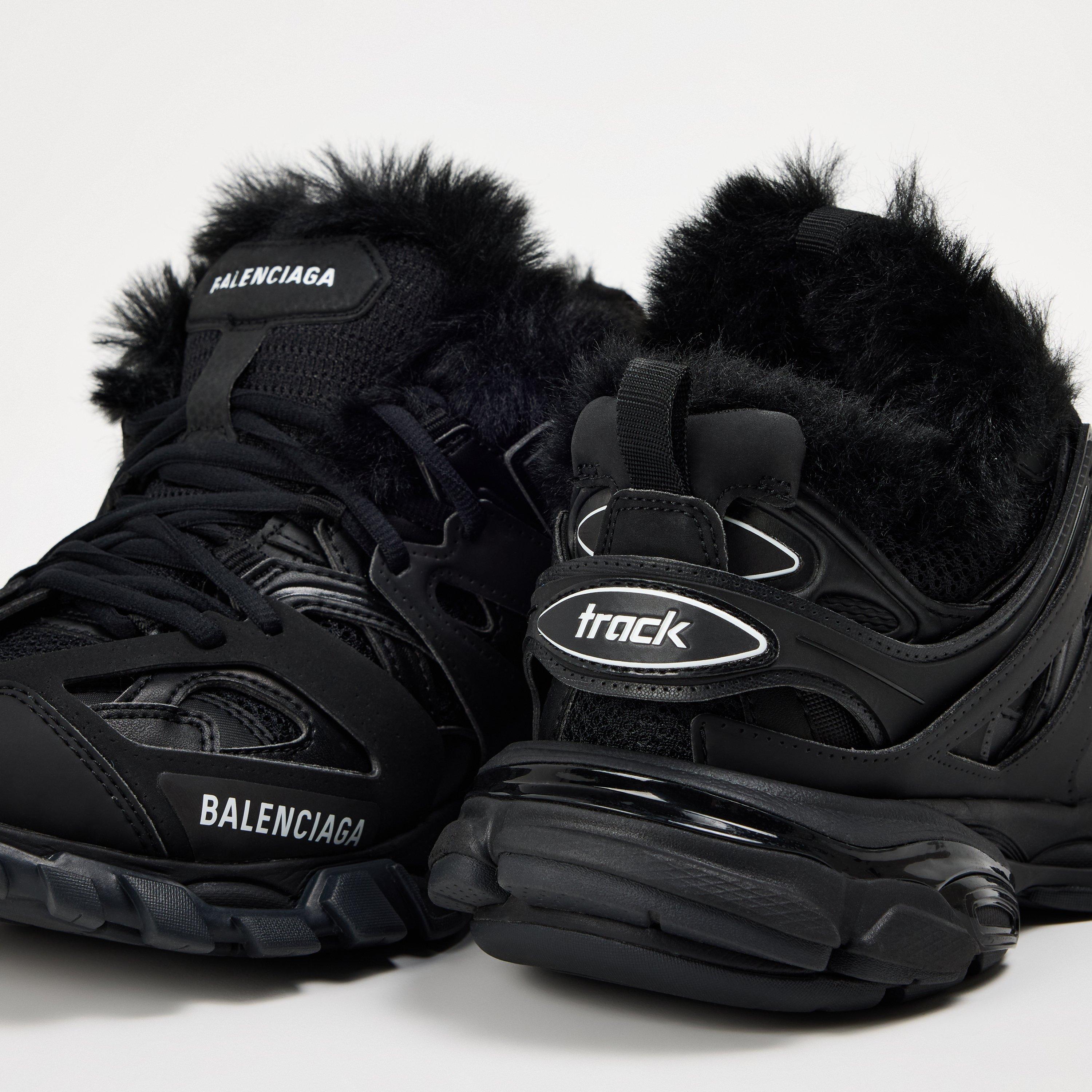 Faux Fur Track Trainers