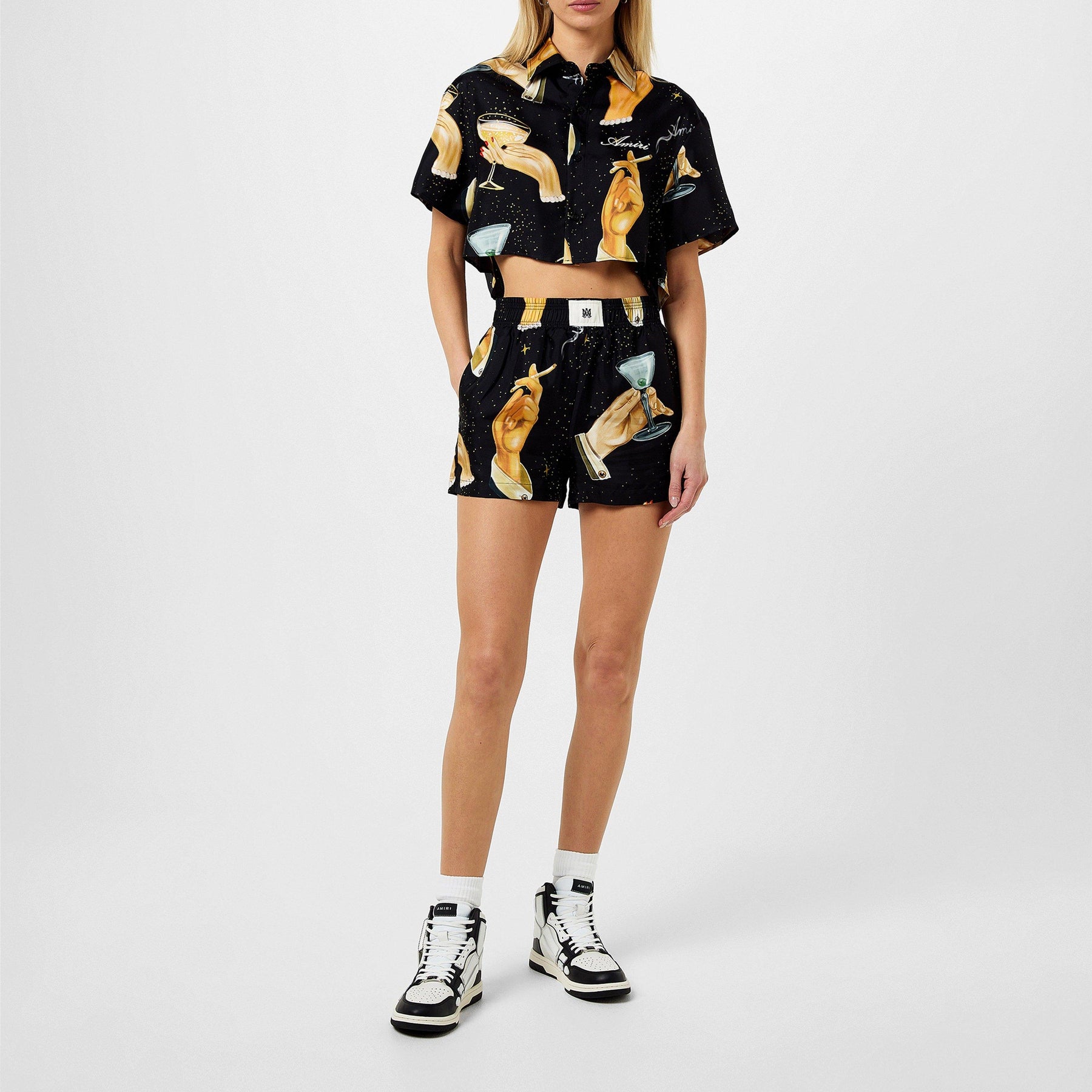 Skeleton High Top Sneakers