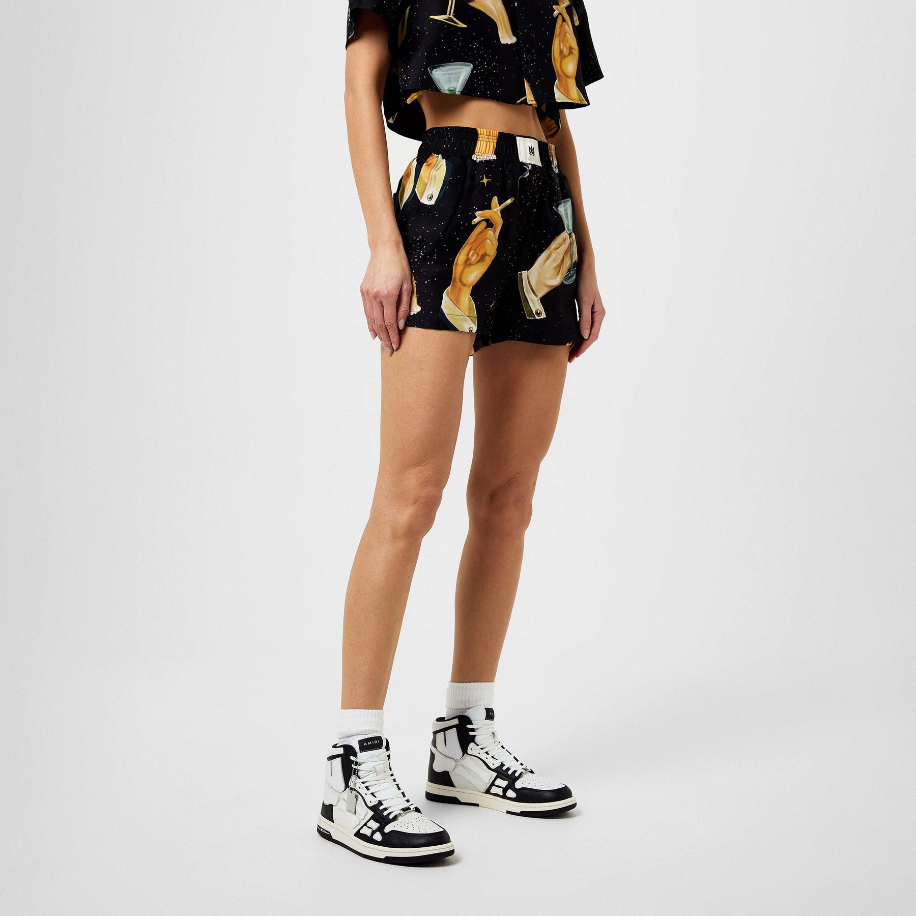 Skeleton High Top Sneakers