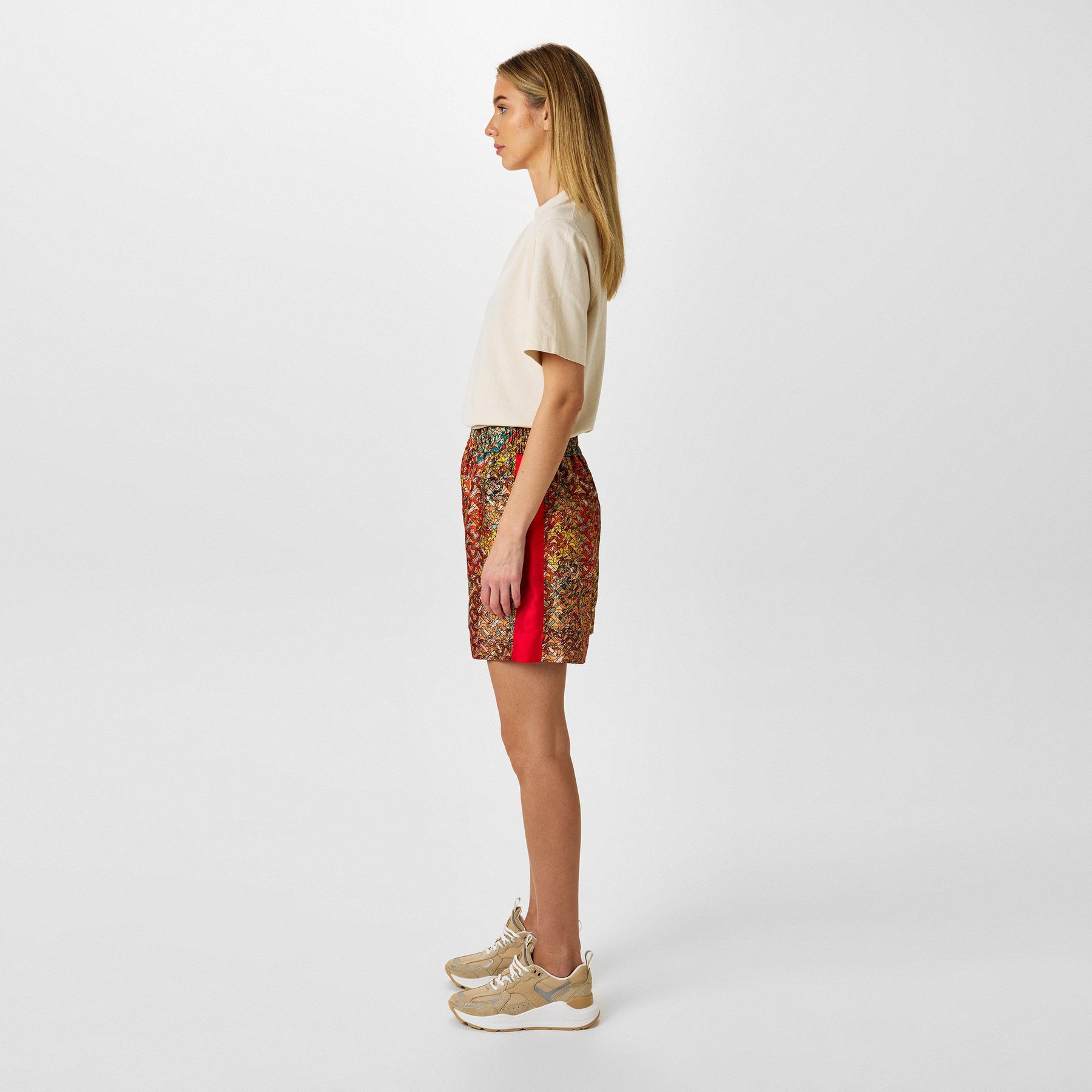 Panelled Lace-Up Suede Sneaker