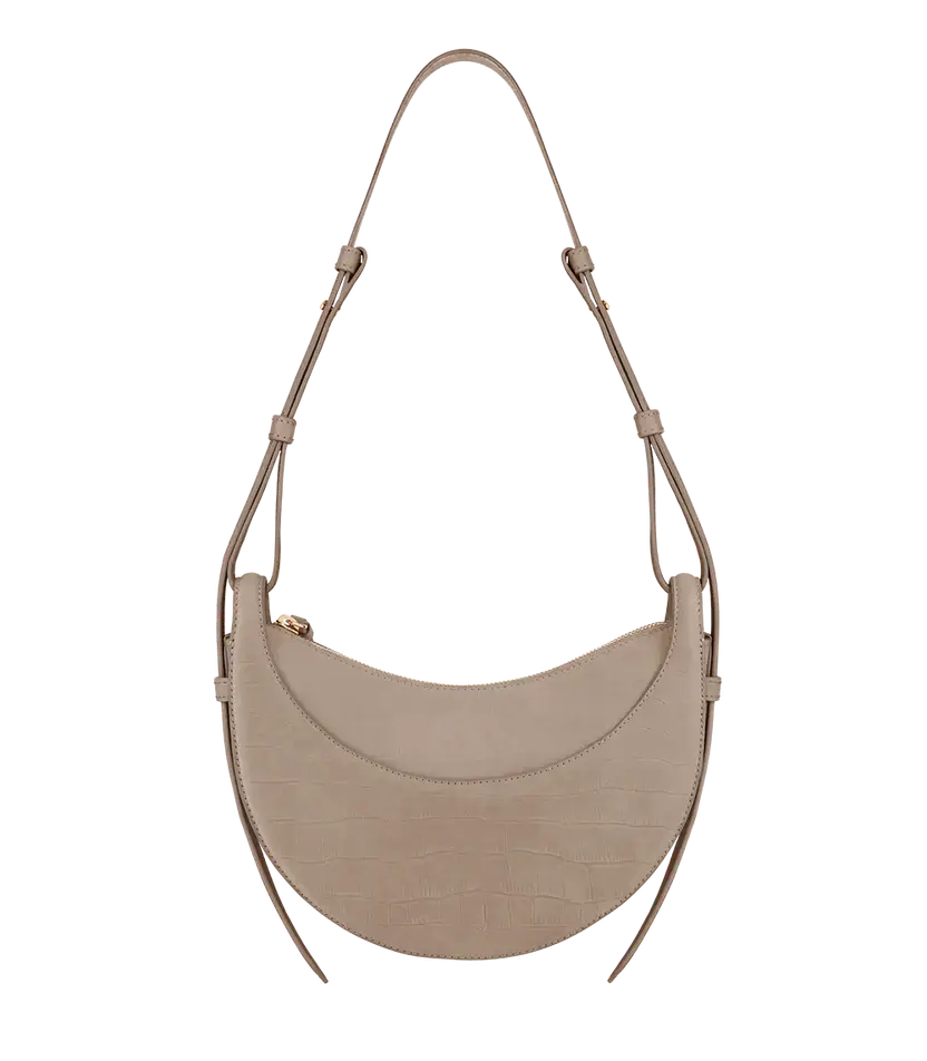 Polene Numéro Dix Edition Crocodile Nubuck Taupe - Size: One Size Bags | Shop From The Mirage