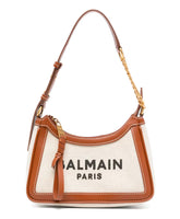 Beige Leather Chain Shoulder Bag