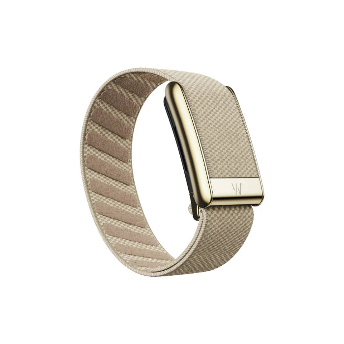 Whoop 5.0 Superknit Luxe Dune with Gold Band (12 Month Peak Subscription Included)