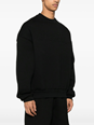 Fear of god Black Crewneck Sweater with Tonal Logo Lettering Embroidery on the Front in Cotton Blend Man