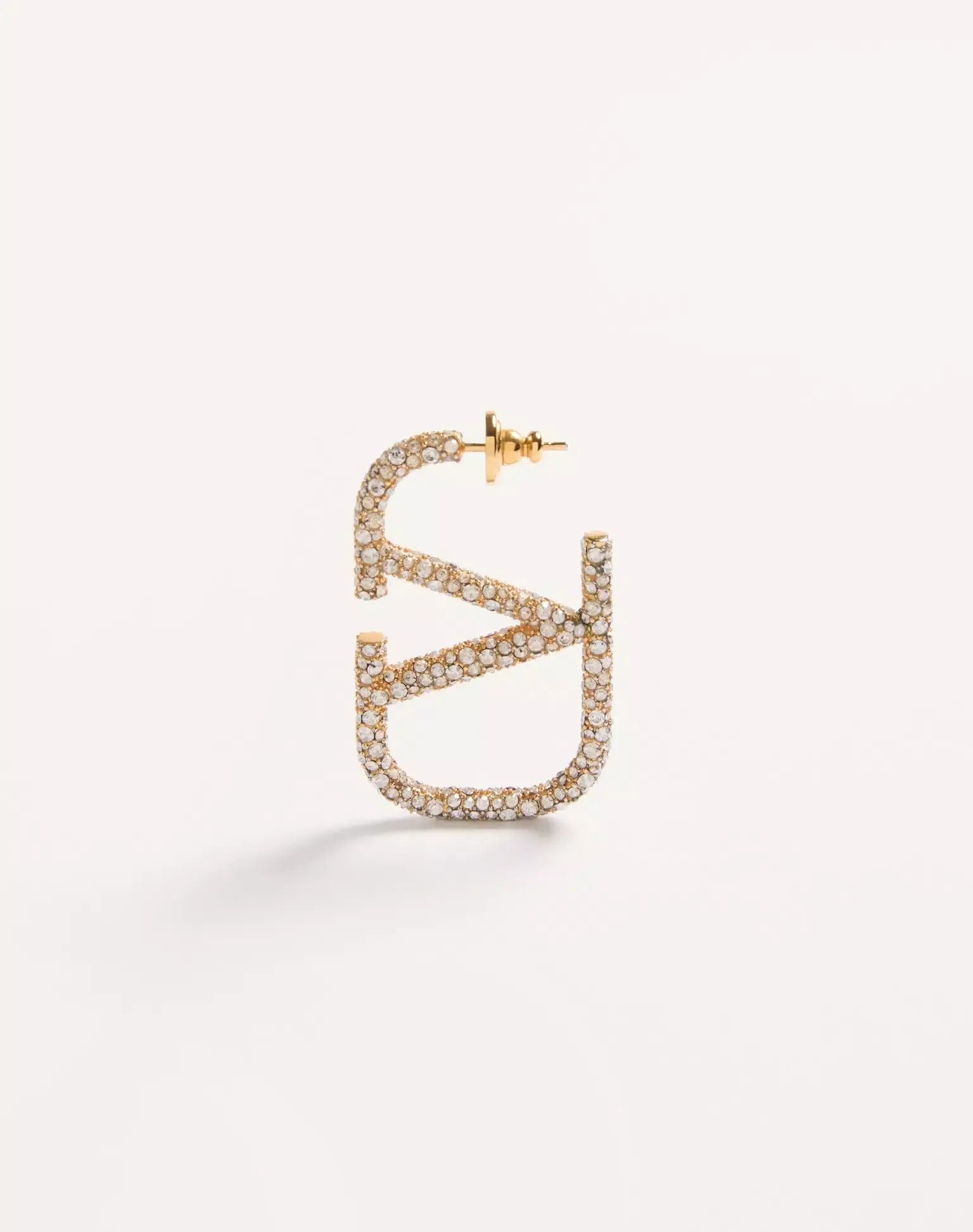 Signature Earrings In Metal And Swarovski Crystals.