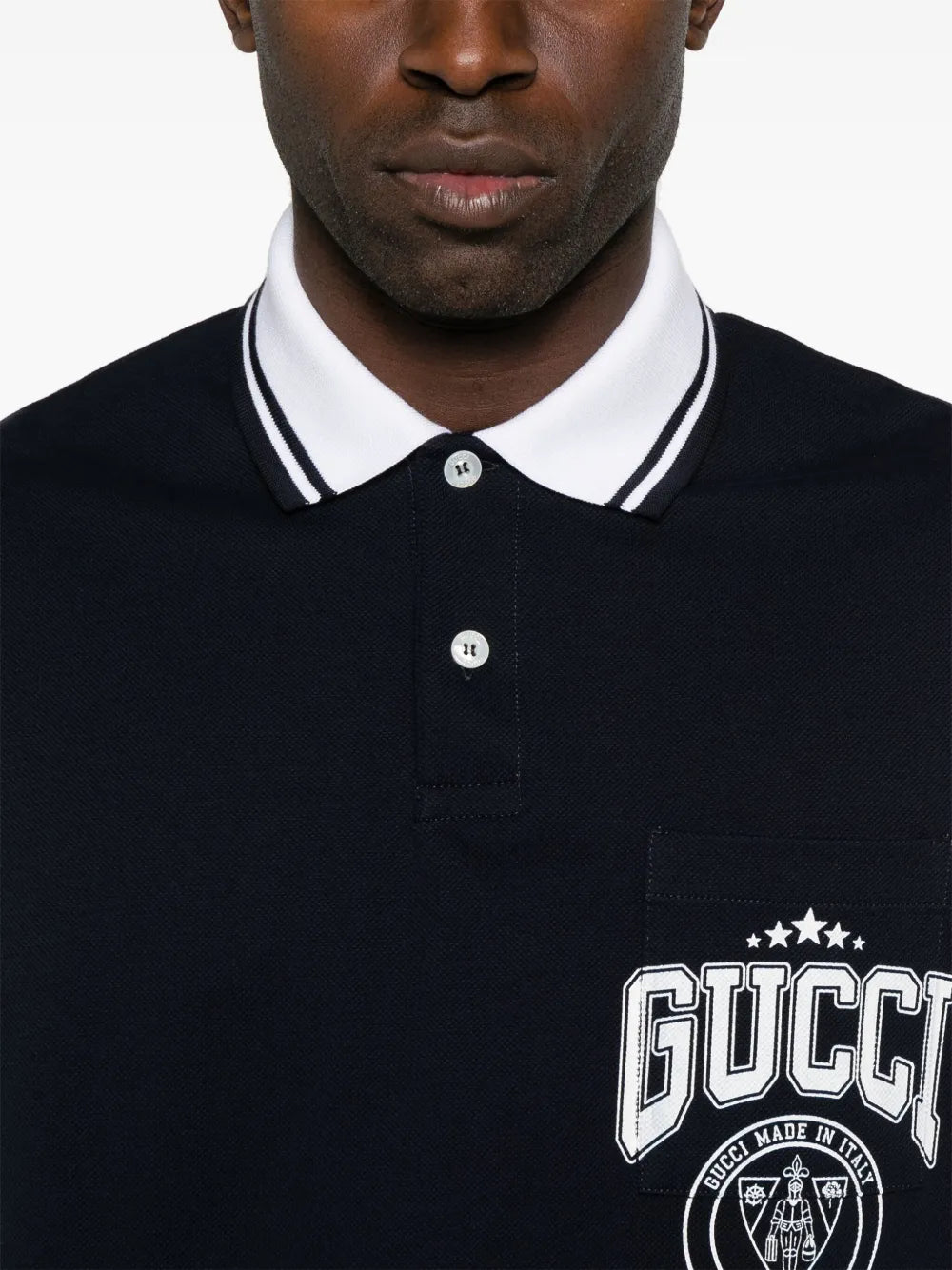 Gucci Men’s Logo-Print Polo Shirt