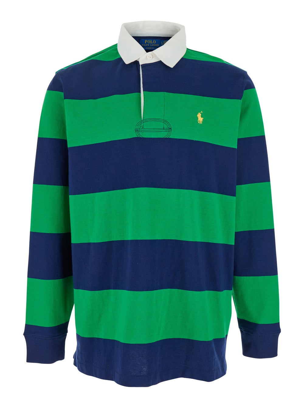 Polo ralph lauren "Rugby Classic Fit" Multicolor Polo Shirt with Pony Embroidery on the Front and All-Over Striped Motif in Cotton Man