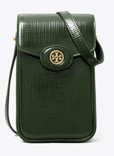 Tory Burch ROBINSON CROSSHATCHED PHONE CROSSBODY - Wallets | Shop From The Mirage