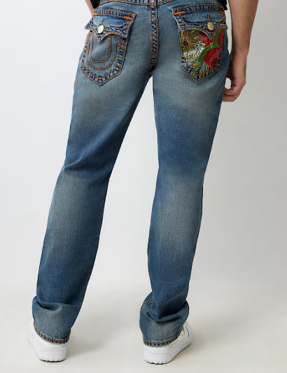 RICKY SUPER T EMBROIDERED STRAIGHT JEAN