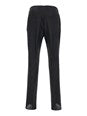 Fendi Black Pants with Belt Loops amd All-Over FF Embroidery in Linen Man