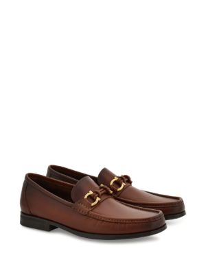Ferragamo Gancini leather loafers