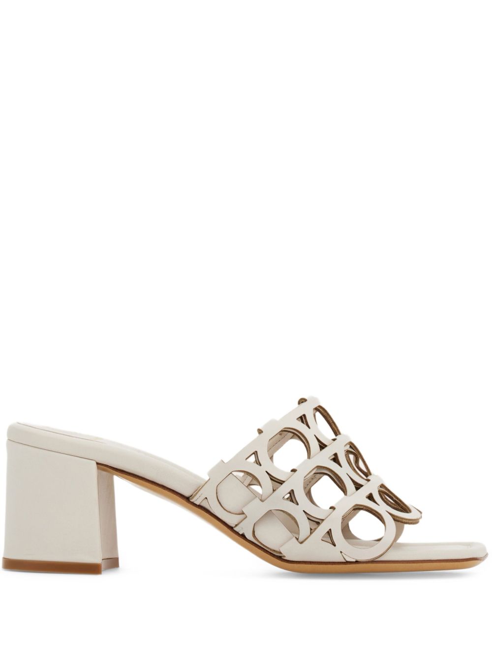 Ferragamo Gancini cut-out block-heel sandals