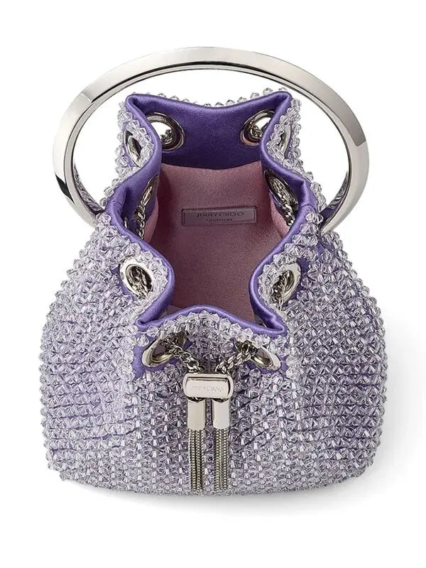 Jimmy Choo Micro Bon Bon Beaded Bucket Bag