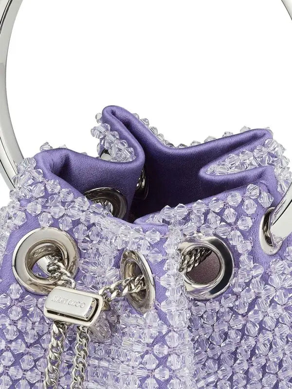 Jimmy Choo Micro Bon Bon Beaded Bucket Bag