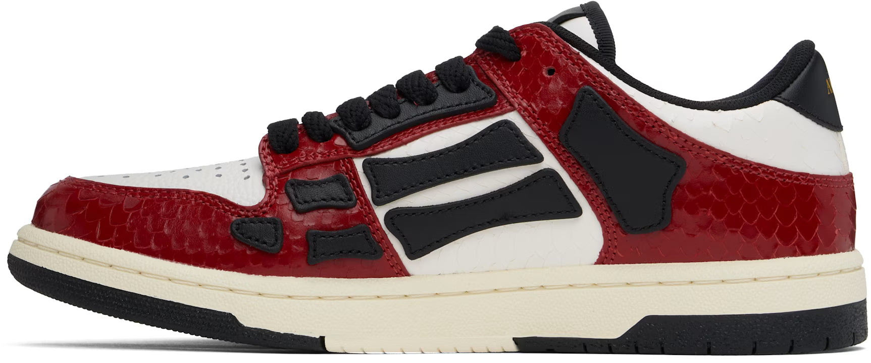 Red & Black Snake Skel-Top Low Sneakers