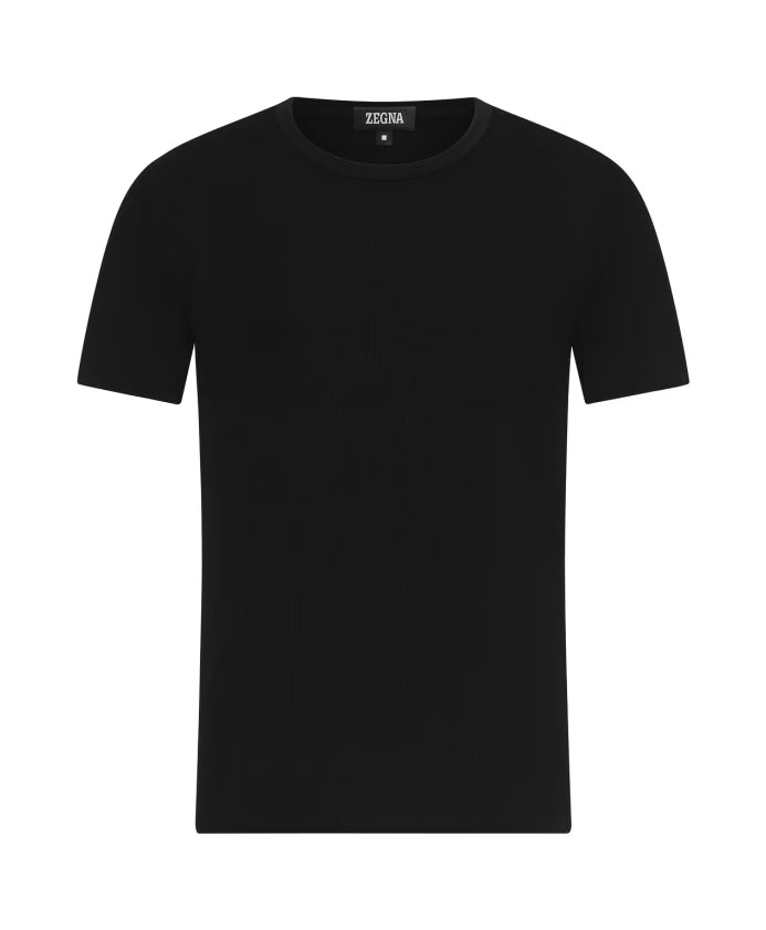 Zegna Ribbed Crewneck T-Shirt