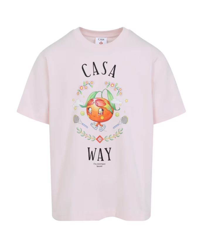 Casablanca Stylish Pink & Purple Cotton T-Shirt