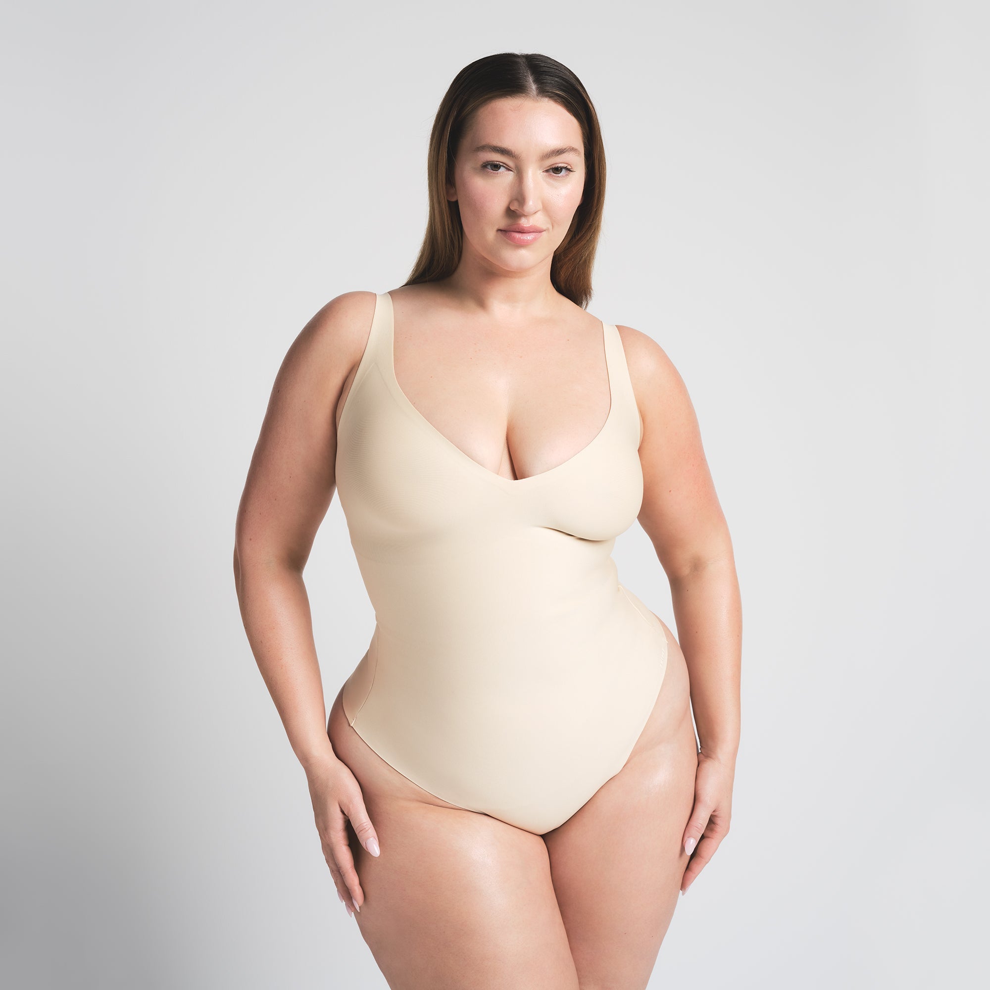 Skims Body Unlined Plunge Thong Bodysuit