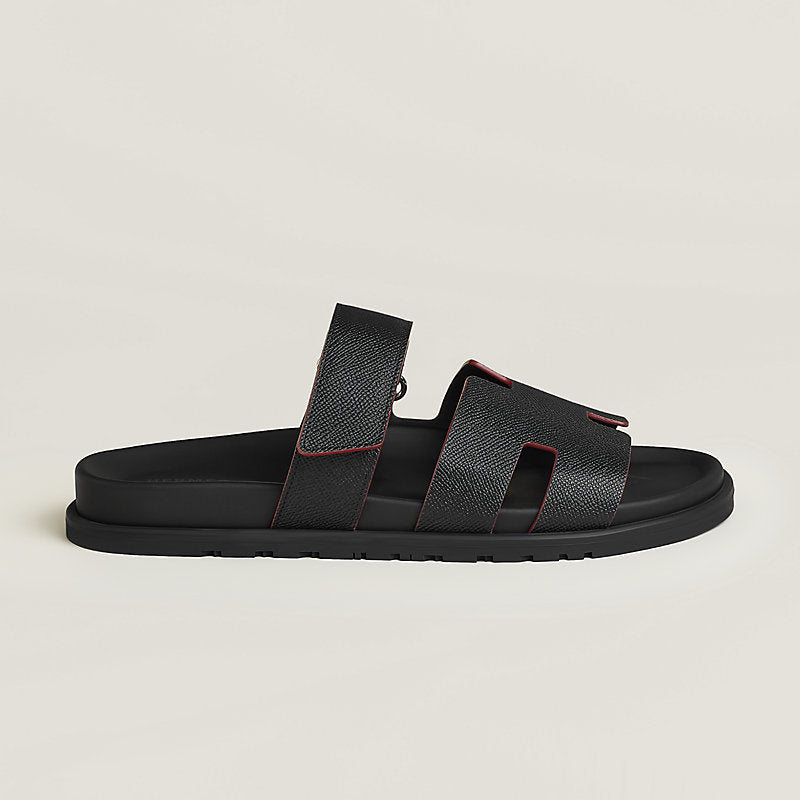 Chypre sandal in Noir / Rouge H