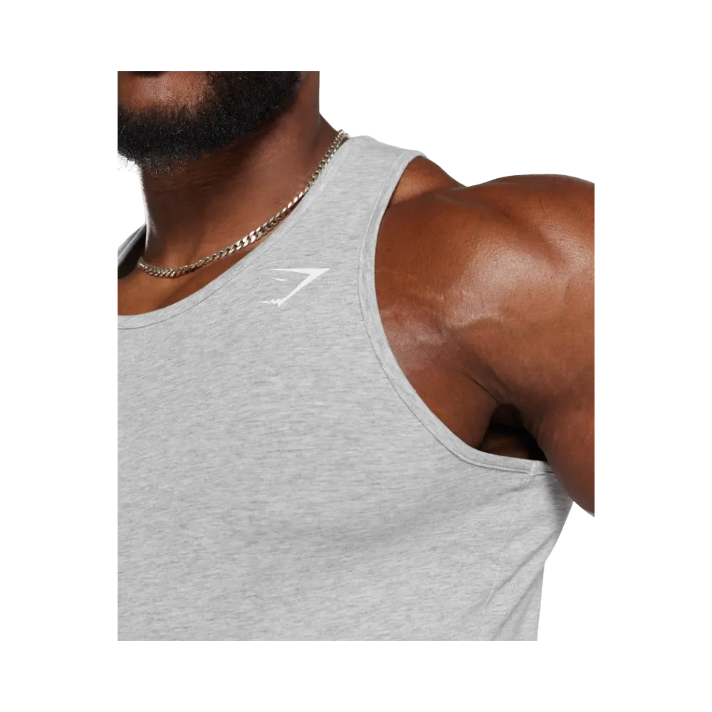 Gymshark Critical Tank Slim Fit Light Grey Marl