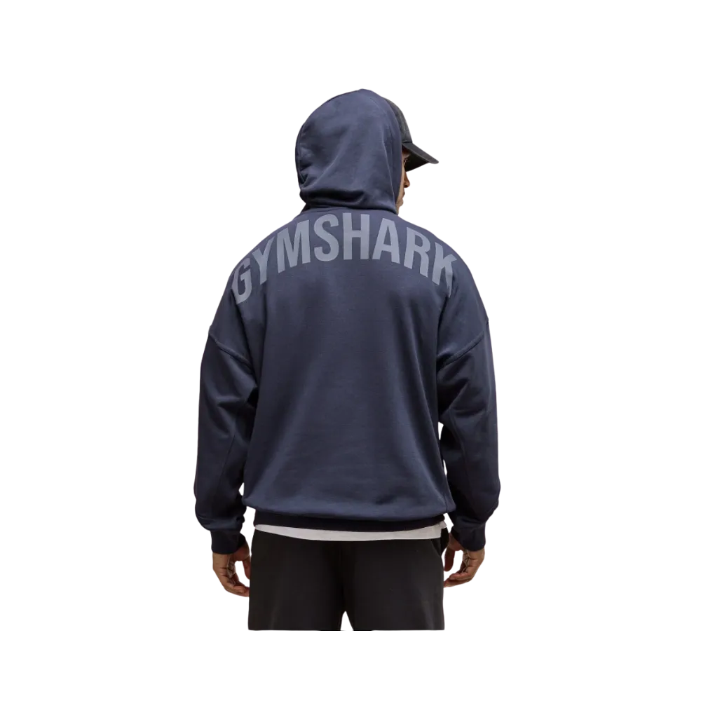 Gymshark Power Hoodie Oversized Fit Heavy Blue