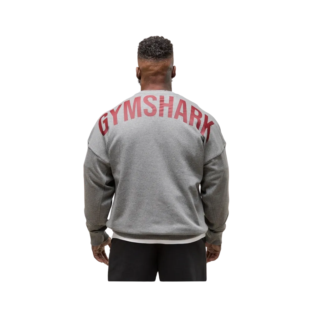 Gymshark Power Crew Oversized Fit Charcoal Core Marl