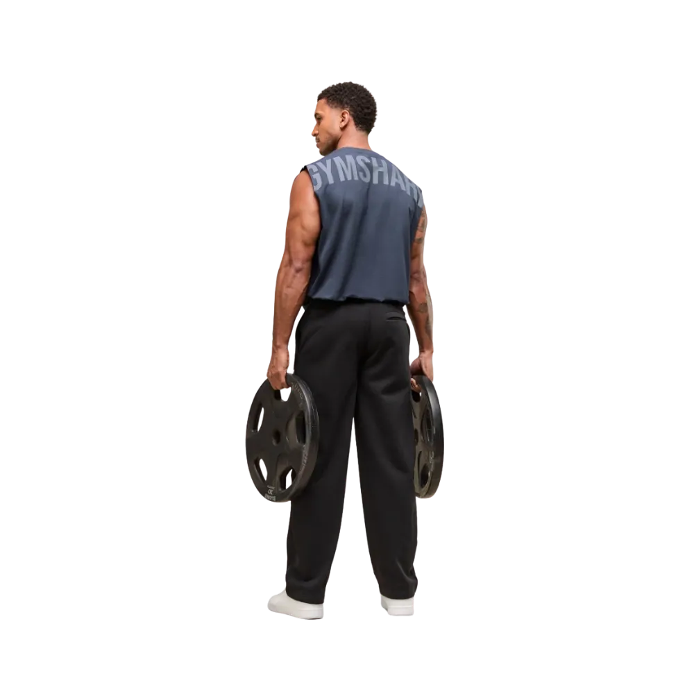 Gymshark Power Cut Off Tank Oversized Fit Heavy Blue