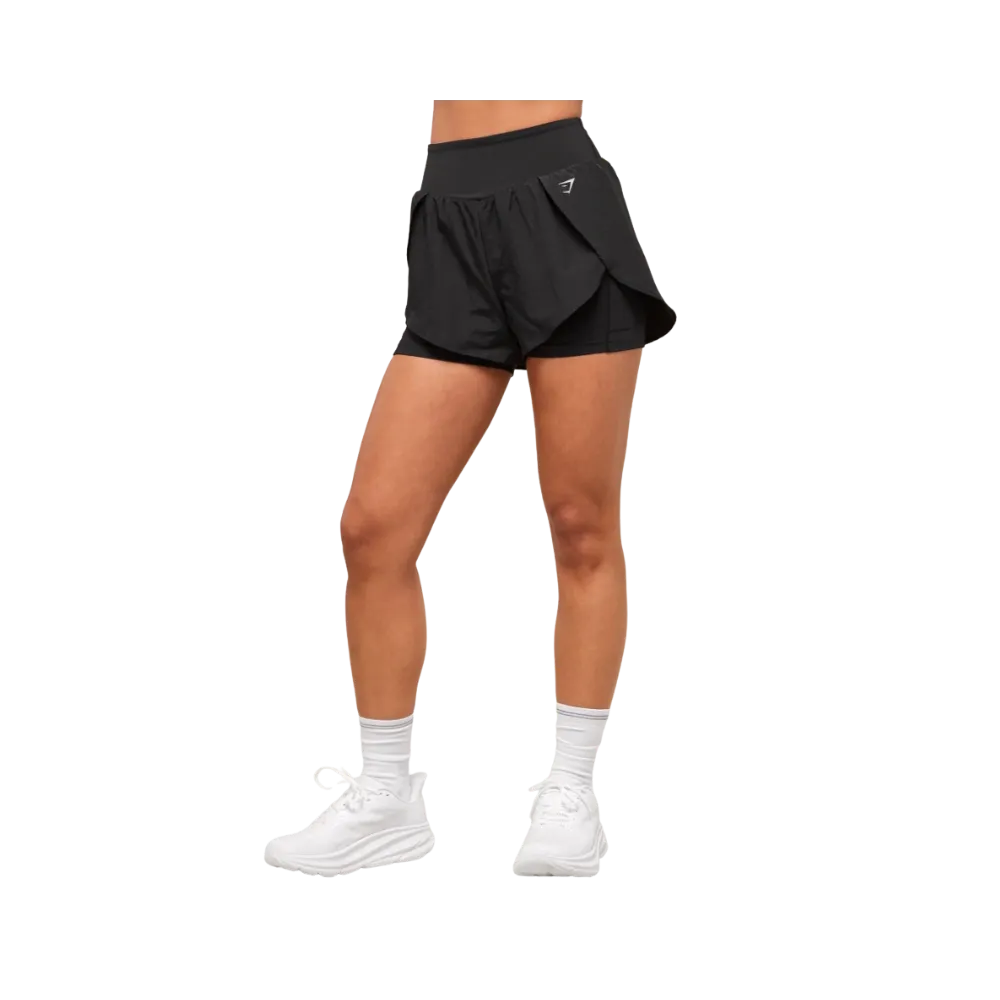 Gymshark Running 2-in-1 Shorts Black