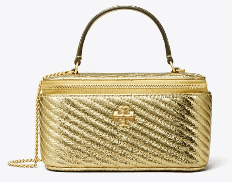 Tory Burch KIRA MOTO QUILT METALLIC VANITY CASE - Bags | Shop From The Mirage