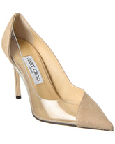 Jimmy Choo Cass 95 Linen & Vinyl Pump