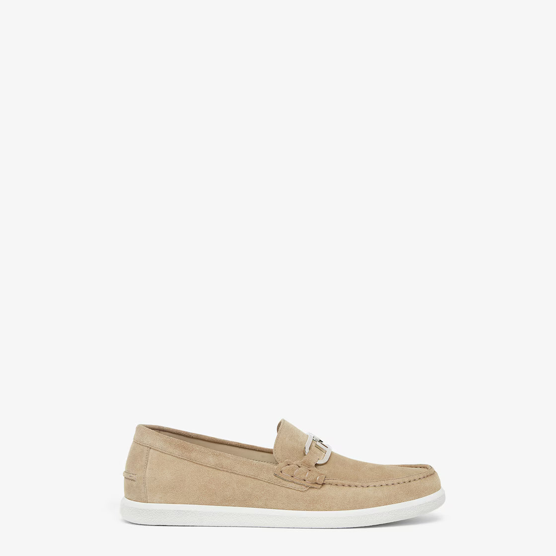 Beige suede loafers