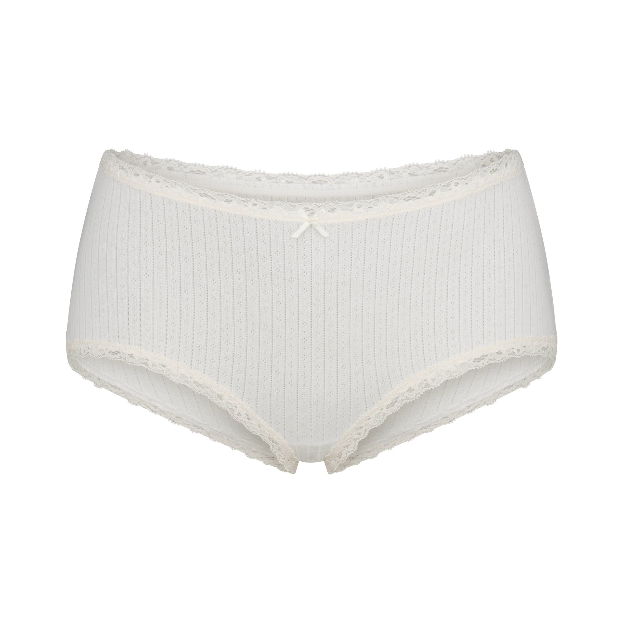 Lightweight Cotton Pointelle Lace Boy Short