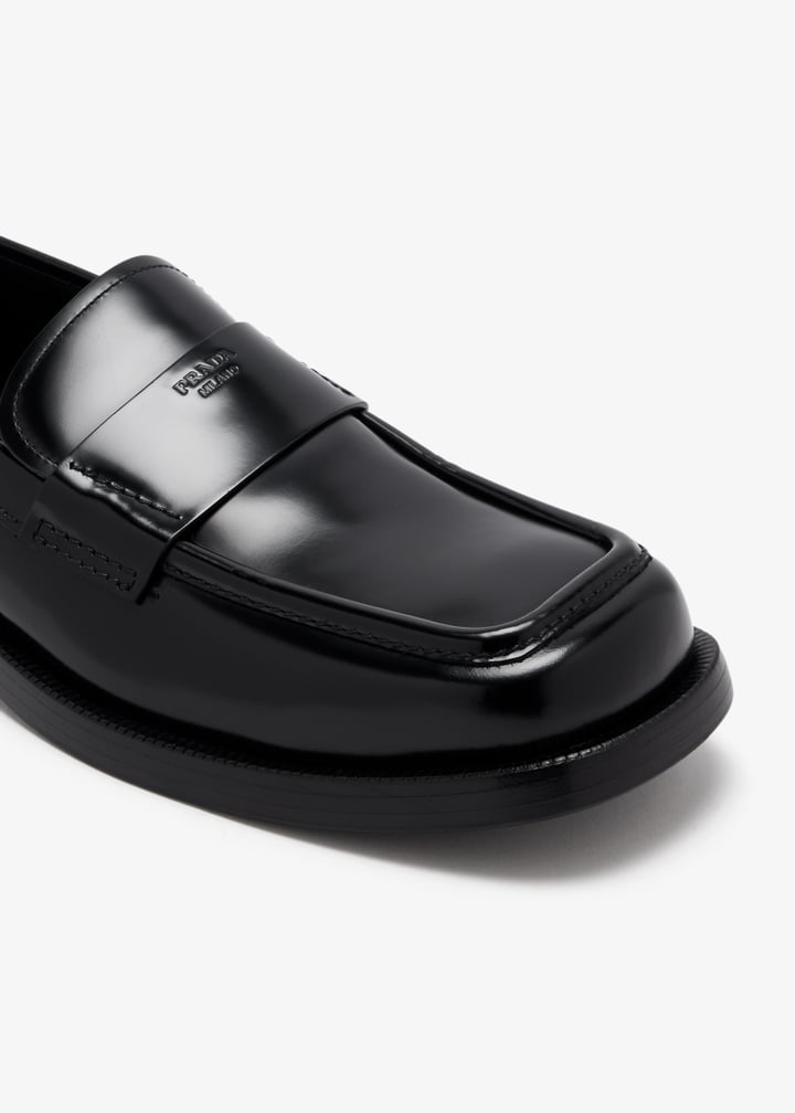 Prada Brushed leather loafers