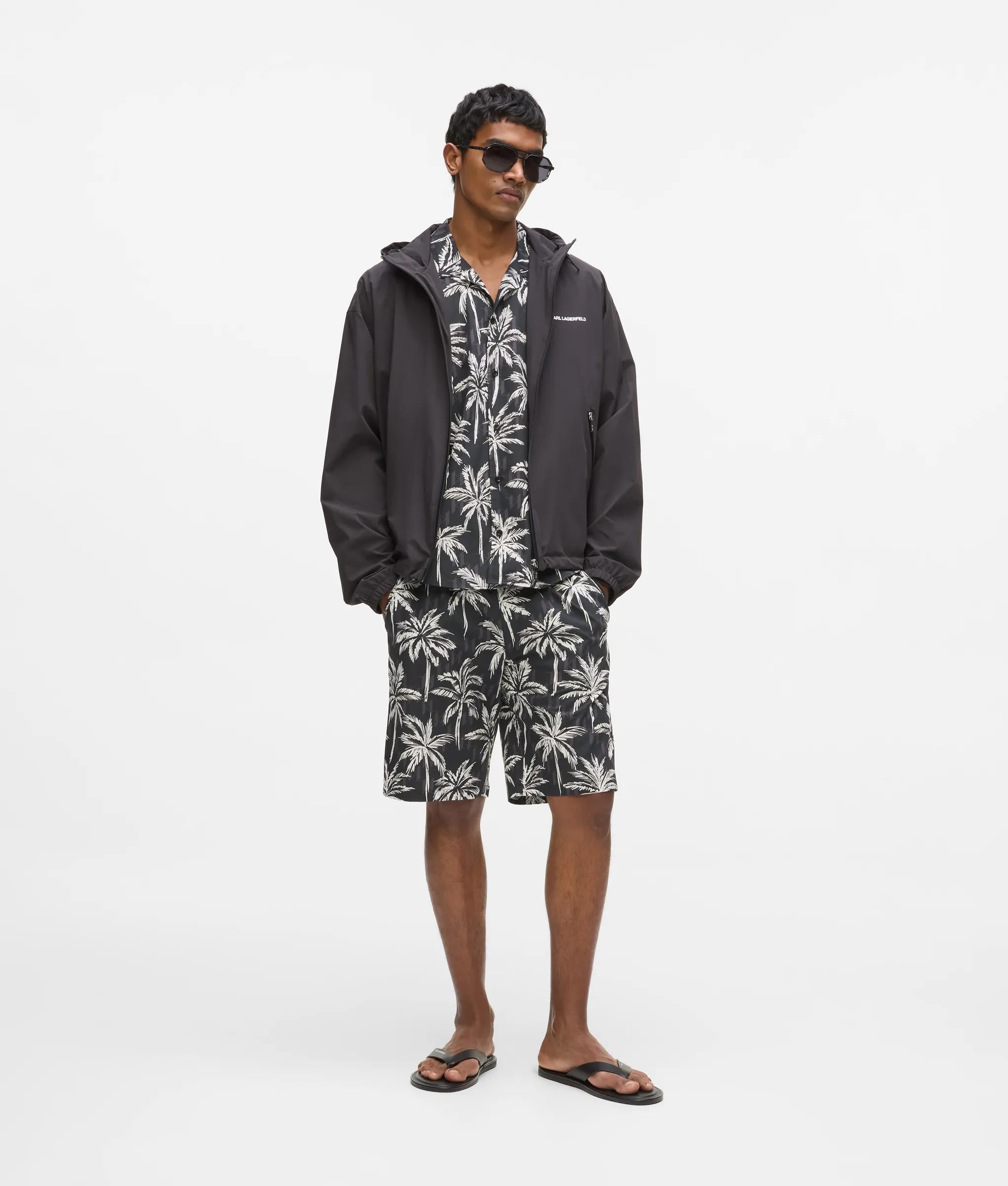 Hooded zip-up jacket