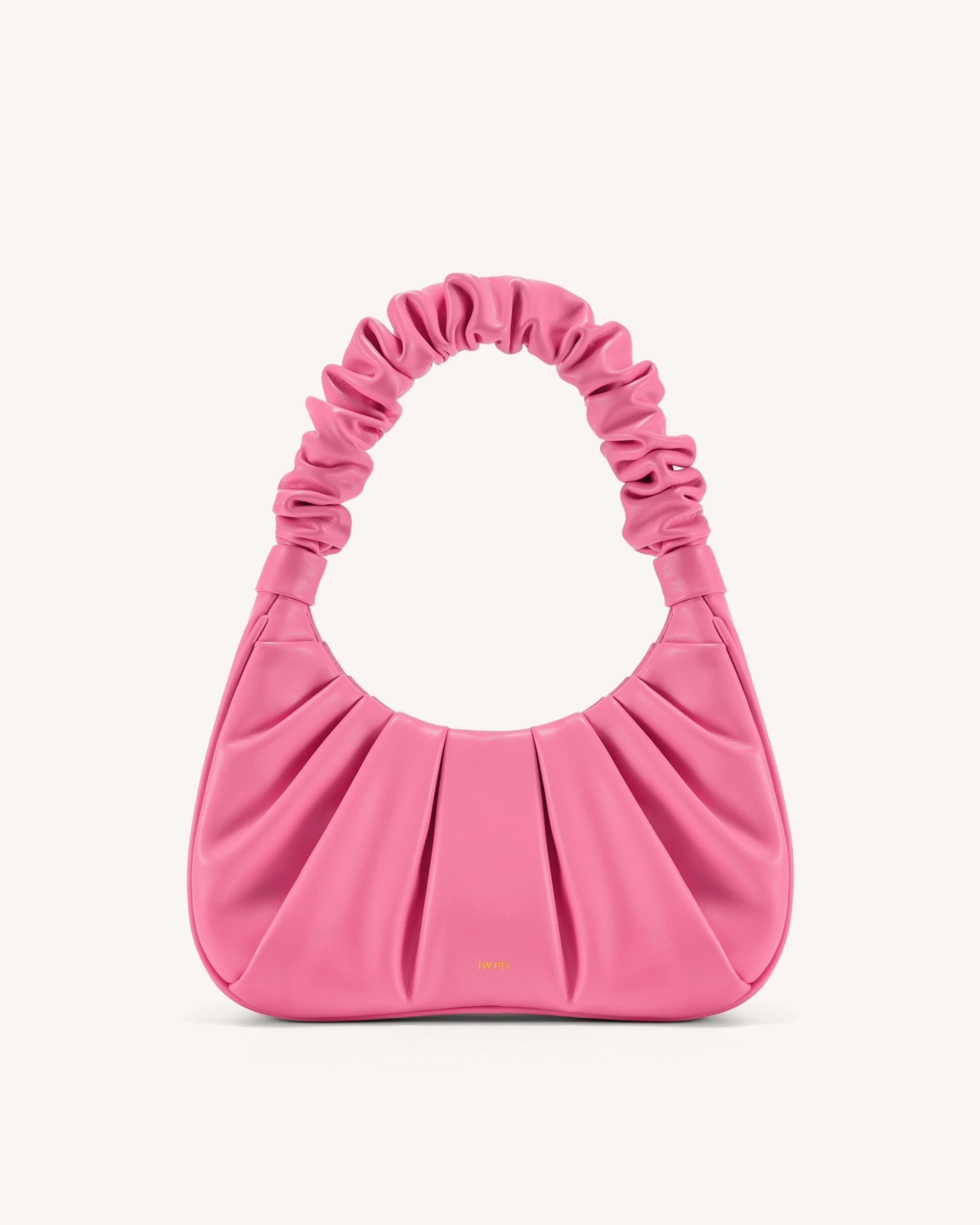 Gabbi Ruched Hobo Handbag - Light Yellow