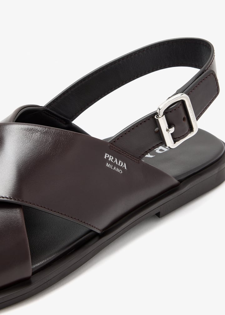 Prada Crisscross leather sandals