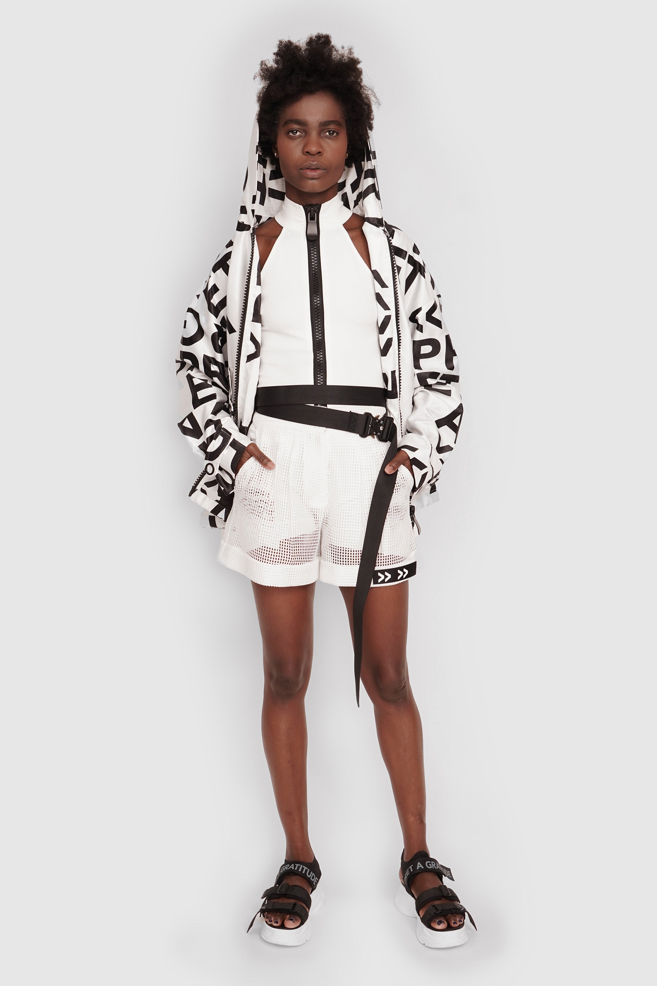 HIGH WAISTED MESH SHORTS