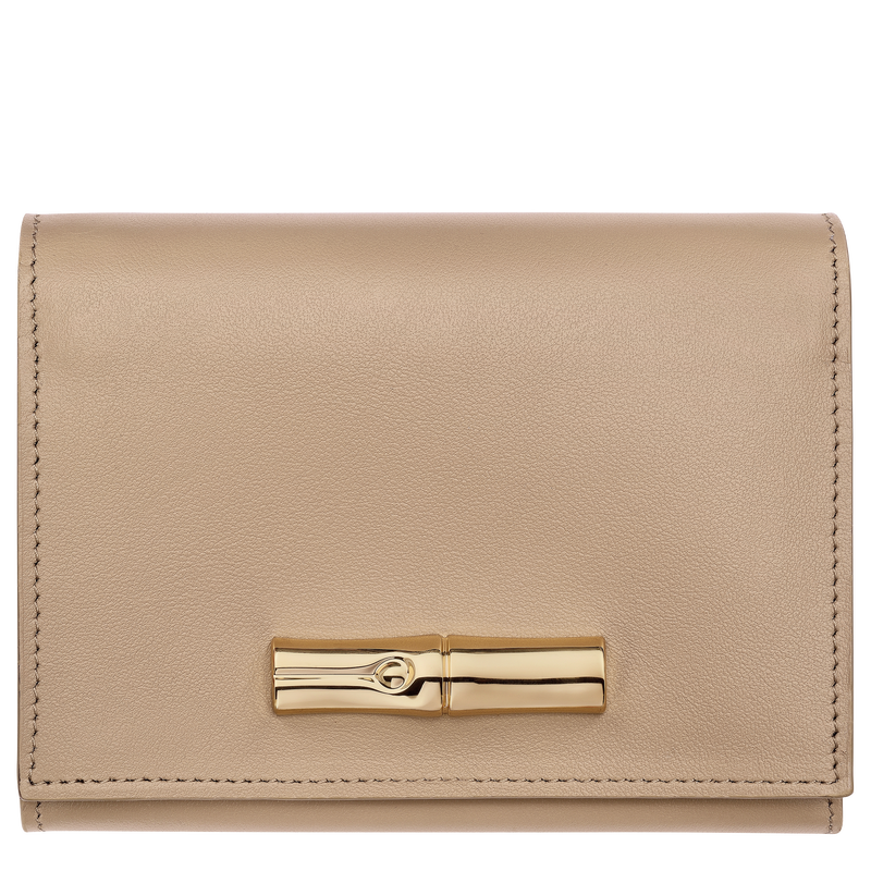 Le Roseau Compact wallet Root - Leather