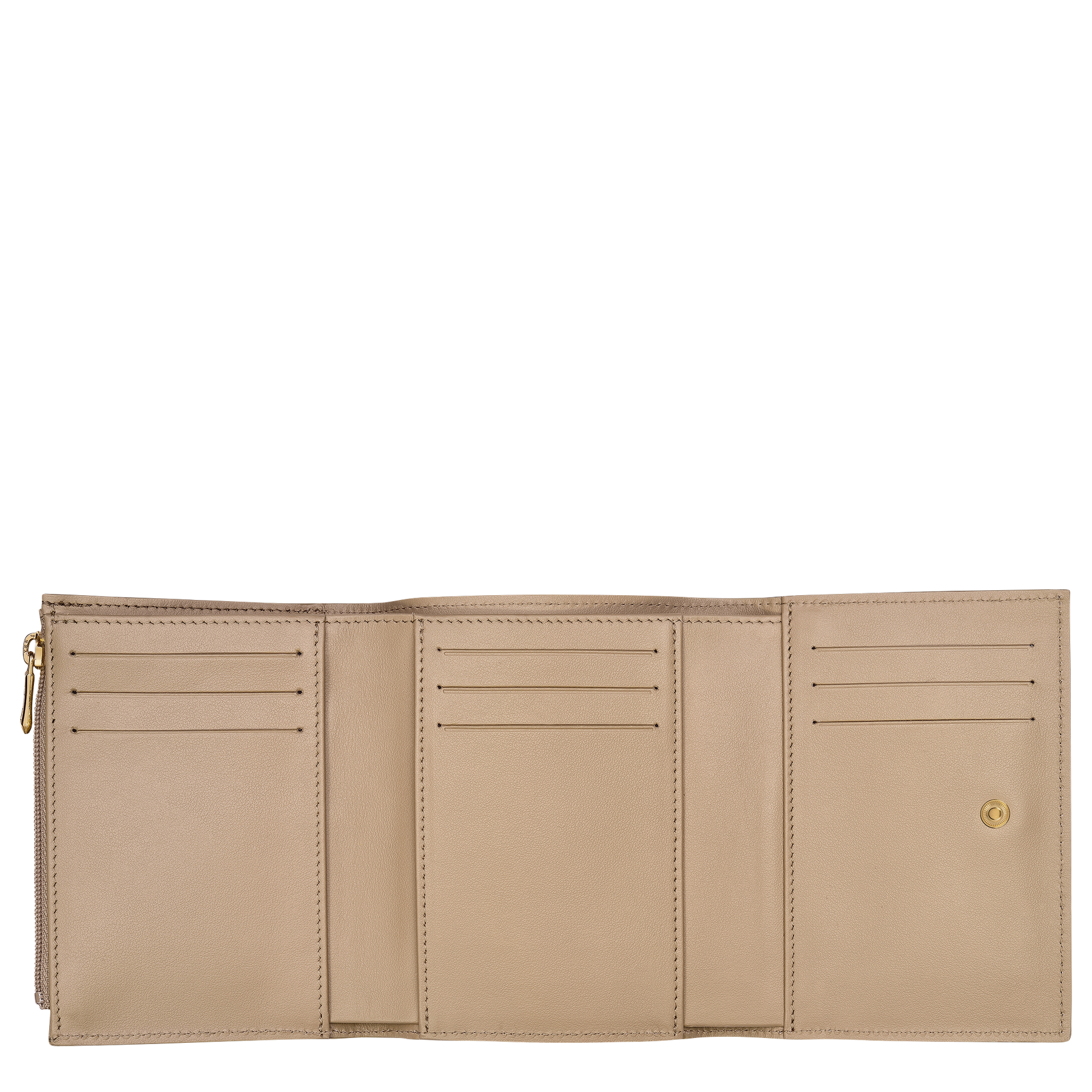 Le Roseau Compact wallet Root - Leather