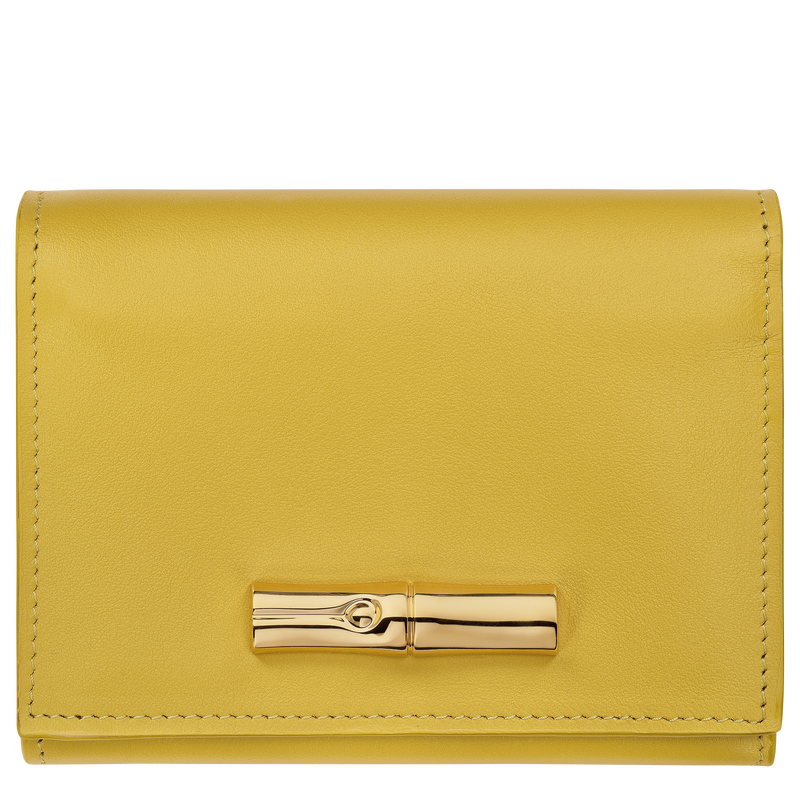 Le Roseau Compact wallet Ginger - Leather