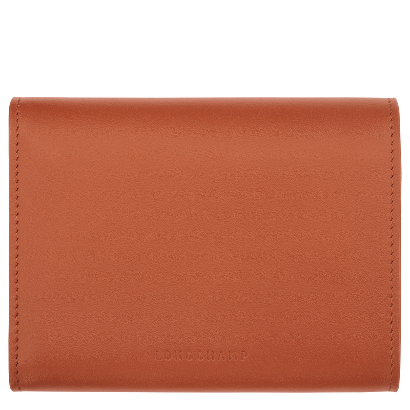 Le Roseau Compact wallet Bark - Leather
