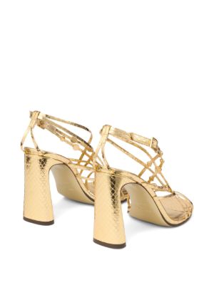 90mm leather heeled sandals