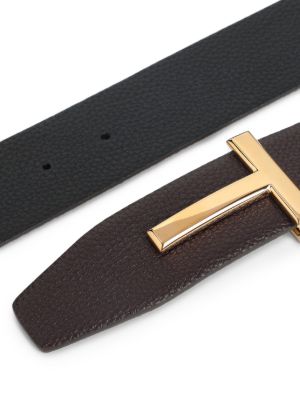 TOM FORD leather T-buckle belt