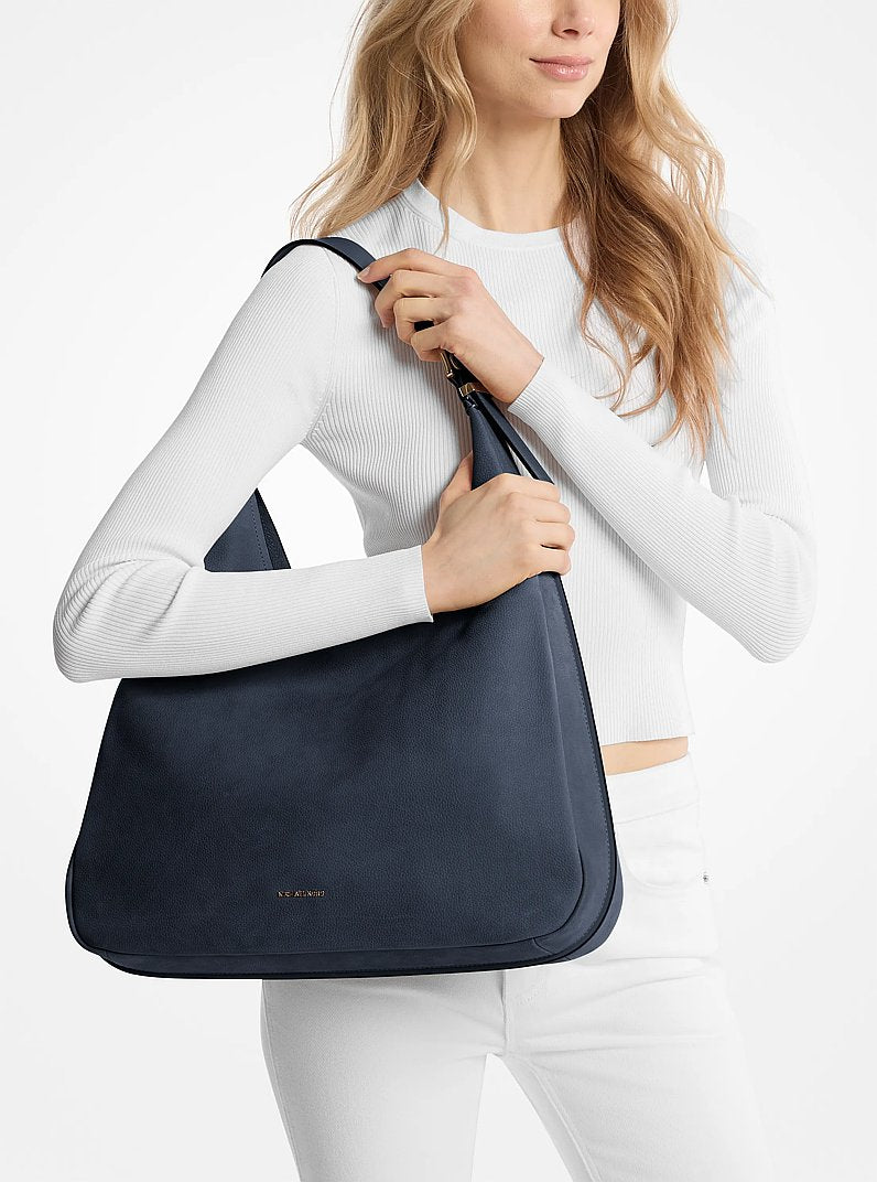 Nolita Large Nubuck Hobo Shoulder Bag