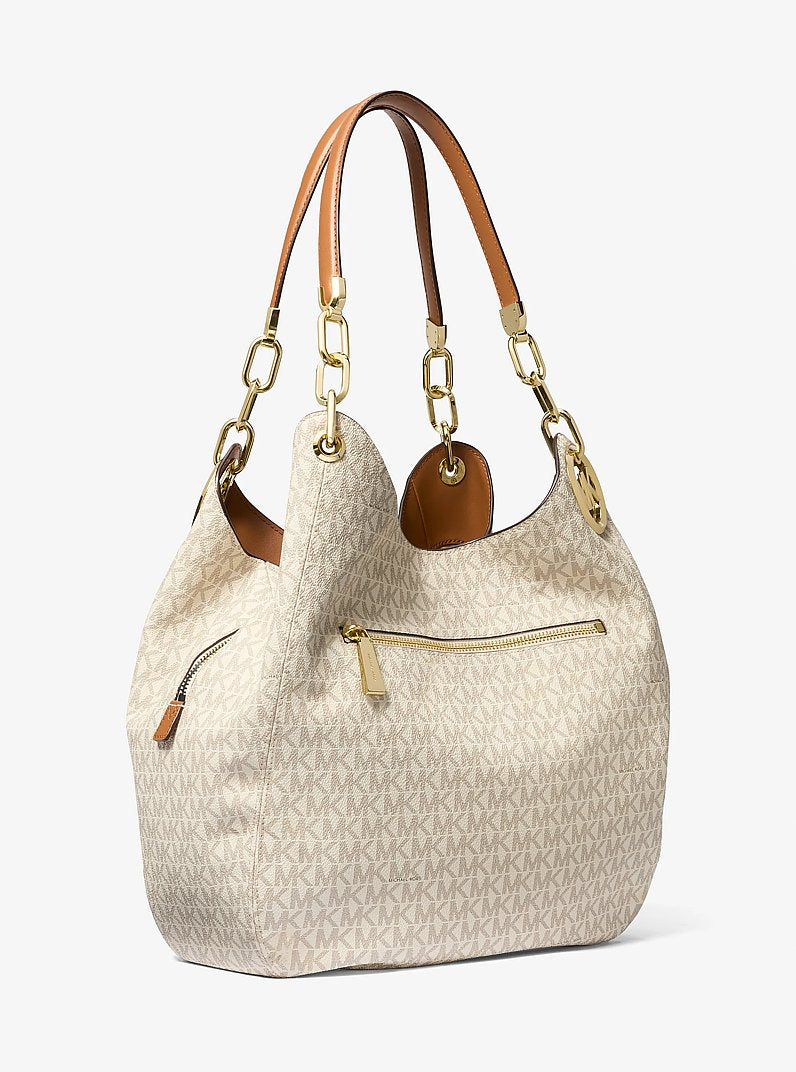 Lillie Large Signature Logo Shoulder Bag