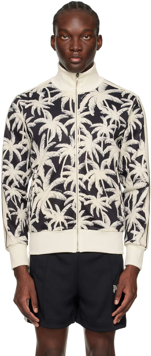 Black & Off-White Palms Allover Track Jacket